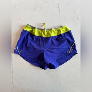 Women’s Smartwool Blue and Yellow Athletic Shorts Size L